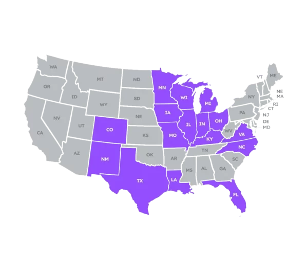 Metronet coverage map showing fiber internet availability