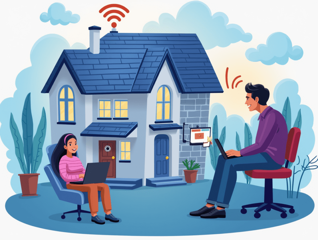 Whole Home WiFi Coverage Illustration